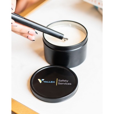 Soy Candle In Tin w/Rechargeable Lighter Gift Set