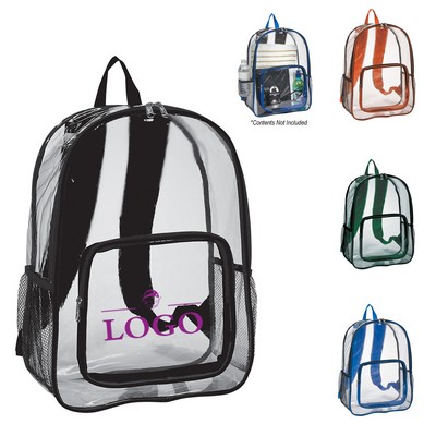 Heavy Duty PVC Transparent Clear Backpack for Stadium And School
