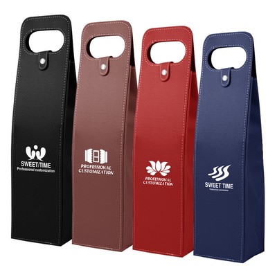 Leather Wine Gift Bag