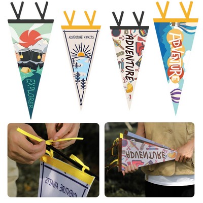 Custom Full Color Felt Pennant Triangle Flags