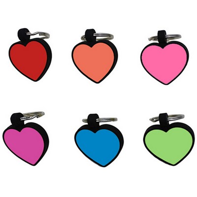 Heart Shape ID Pet Key Tag