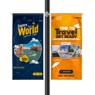 16 " x 36 " Digitally Printed 18 oz 2 Sided Vinyl Street Banner