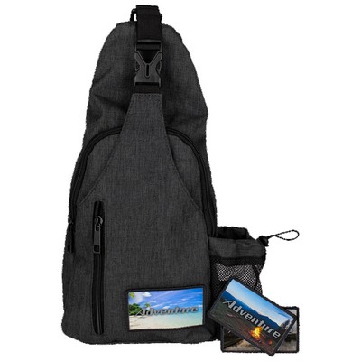 Sling Crossbody Bag with 3 patches