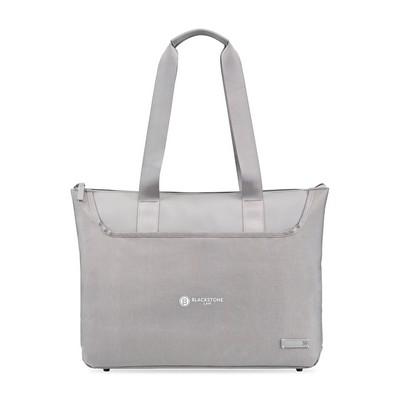 Travis & Wells® Lennox Recycled Nylon Laptop Tote - Taupe