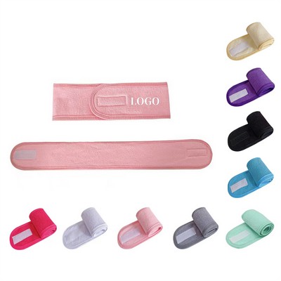 Adjustable Soft Magic Tape Makeup Headband
