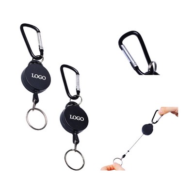 Retractable Carabiners Keychain