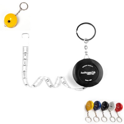 ABS Double-sided 60'' Tape Measure With Key Chain