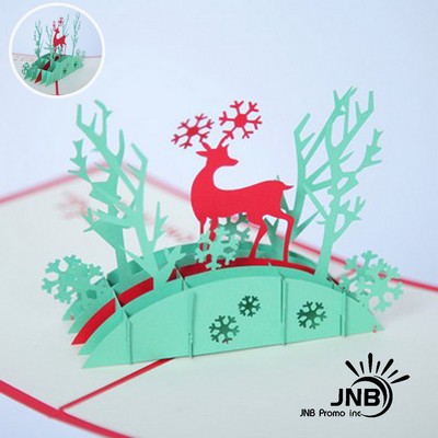 Christmas Deer Pop-Up Cards for Occasions