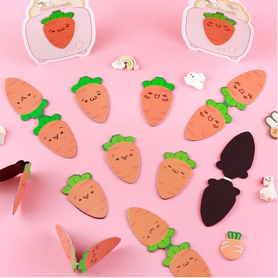 Carrot Magnetic Bookmark Book Marker Clip for Library, Museum, Book Club Book Clip