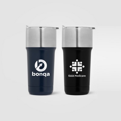 Optimus - 20 oz. Double Wall Recycled Stainless Tumbler with Ceramic Interior - Silkscreen