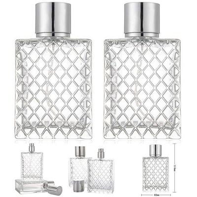 100 ML Square Grid Carved Perfume Bottle