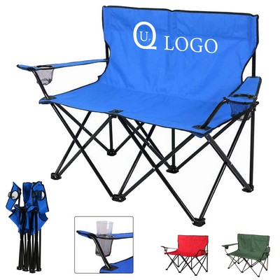 2 Person Double Seat Folding Chair