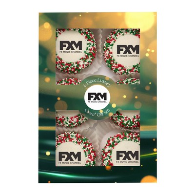 Luxury Chocolate Oreo® Gift Sets - 6 Piece - Printed Oreos® with Holiday Nonpareils
