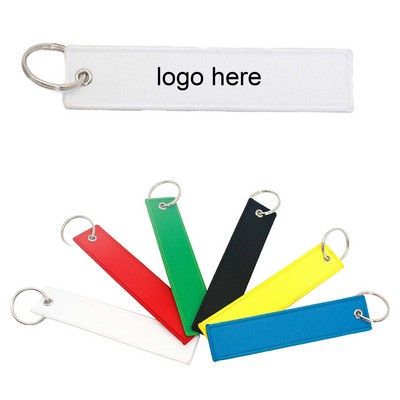 Woven Label Key Chain