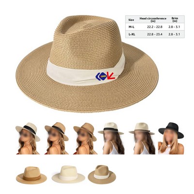 Wide Brim Summer Beach Sun UPF Straw Hat