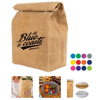 Waxed Canvas Lunch Bag