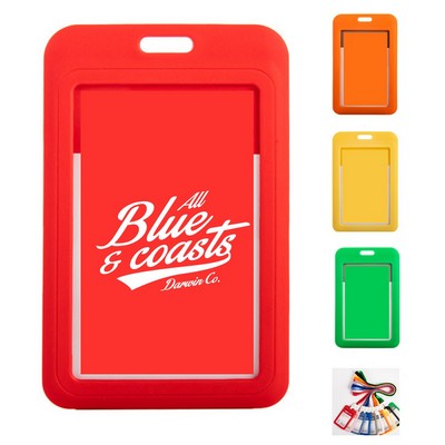 Plastic ID Card Holder with Lanyard