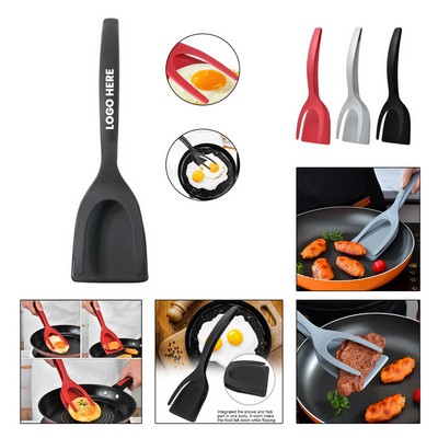 2-in-1 Grip Flip Tongs for Frying