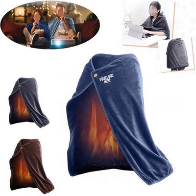 Electric Heated Flannel Throw Blanket.