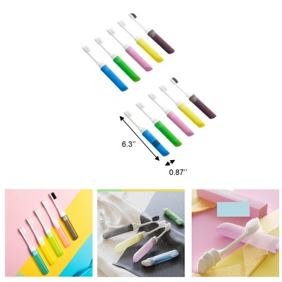 Rainbow Shaped Toothbrush Portable Folding Soft