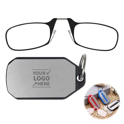 Keychain Case and Readers Rectangular Reading Glasses