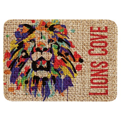 3.5" x 2.5" Burlap Rectangle Sublimatable Patch w/Adhesive