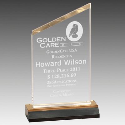 Beveled Peak Acrylic with Mirror Base