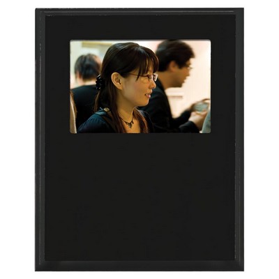 Matte Black Finish Slide-In Frame Plaque w/5" x 3.5" Window
