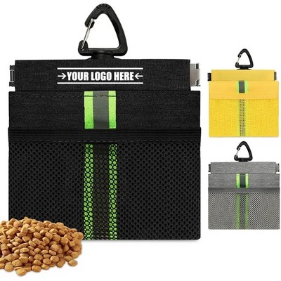 Waterproof Treat Pouch with Removable Lining and Carabiner for Dog Training and Outdoor Use