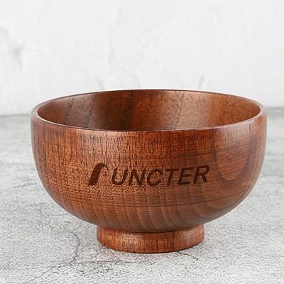 12 oz. Jujube Wood Rice Bowl & Salad Bowl - Customizable Option