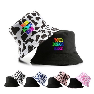 Cow Print Cotton Bucket Hat