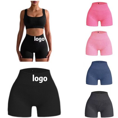 Women's High - Waisted Three - Quarter Yoga Shorts