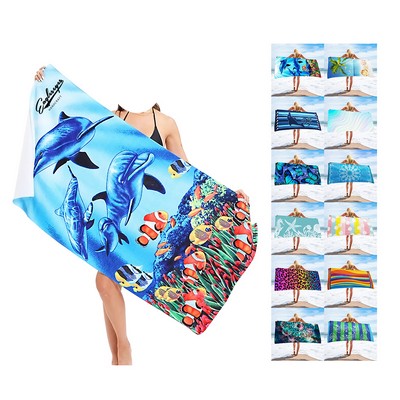 Microfiber Beach Towel with Storage Bag