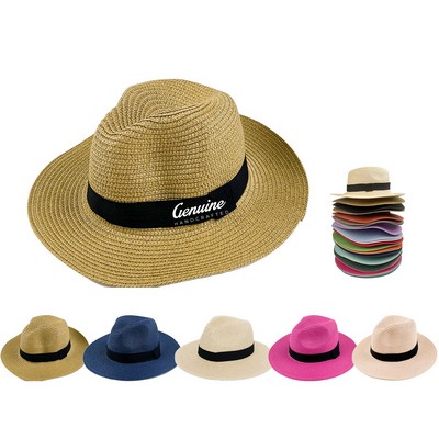 Wide Brim Straw Beach Hat