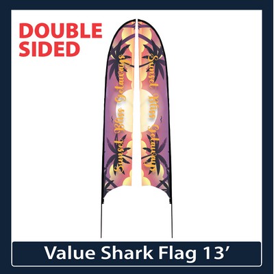 Value 13' Shark Flag - Double Sided Graphic Only