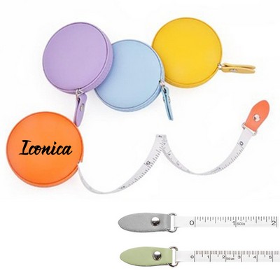 Circular Faux Leather Measuring Tape
