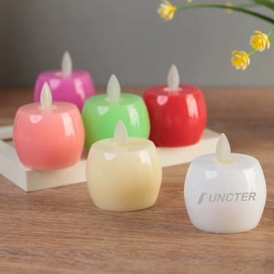 Mini Apple Electronic Candle W/ Flat Slit