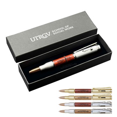 Brass/Wooden Ballpoint Pen Box Set