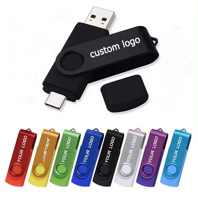 2-in-1 Type-C Swivel OTG Drive