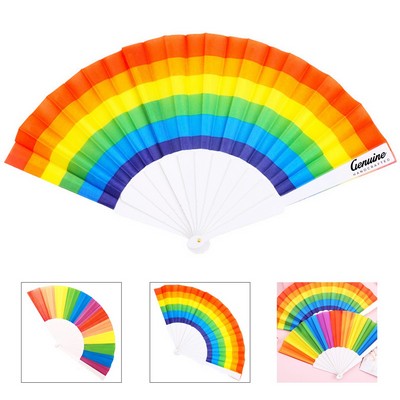 Rainbow Folding Fan