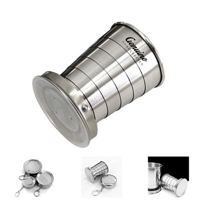 12 oz Stainless Steel Collapsible Travel Cup