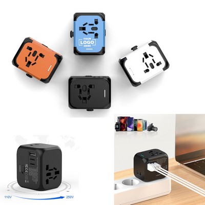 Universal Travel Power Adapter with USB Ports