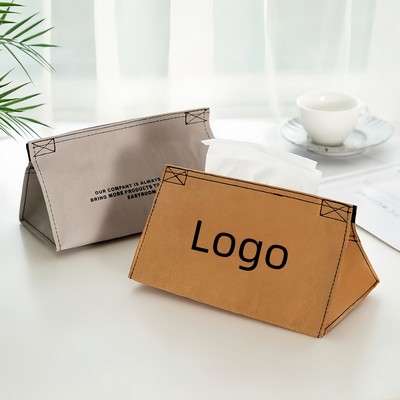 Triangle-Shaped Kraft Paper Tissue Box