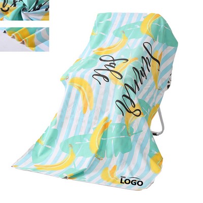 Double-Sided Velvet Sun Protection Beach Towel
