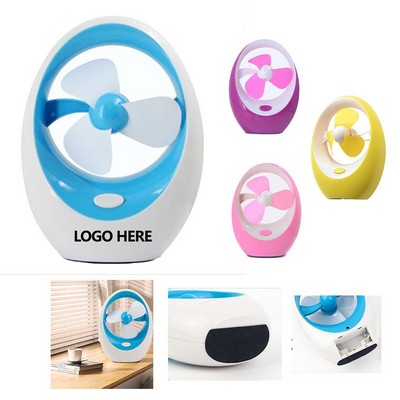USB Powered Or Battery Operated Mini Desktop Fan