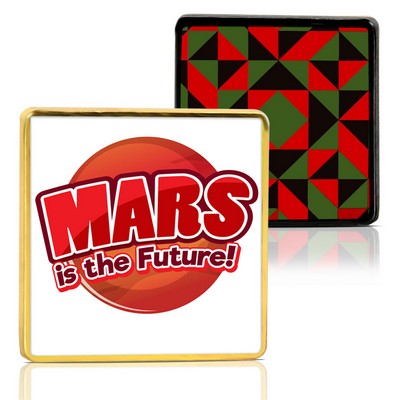1" Square Cloisonne Hard Enamel Lapel Pin