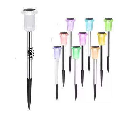 Set of 6 Solar-powered Stainless Steel Pathway Lights