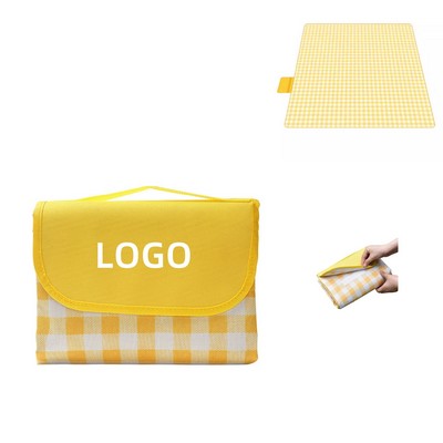 Gingham Fold Up Picnic Blanket