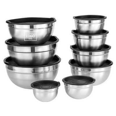 Stainless Steel Mixing Salad Bowl With Lid