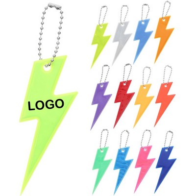 Lightning shaped safety Reflective Keytag